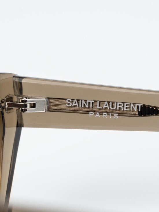 Saint Laurent Women Sunglasses Transparent Brown Grey Cat Eye SL 276 MICA 043 main image 8